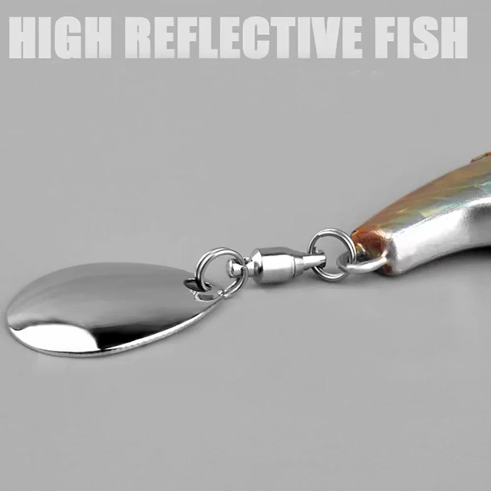 GOBAIT Spinner Bait 10g 20g 30g VIB Spoon Metal Jig Fishing Vibration Tackle Blade Pesca Rotating Spinning Lure Gear Spinnerbait