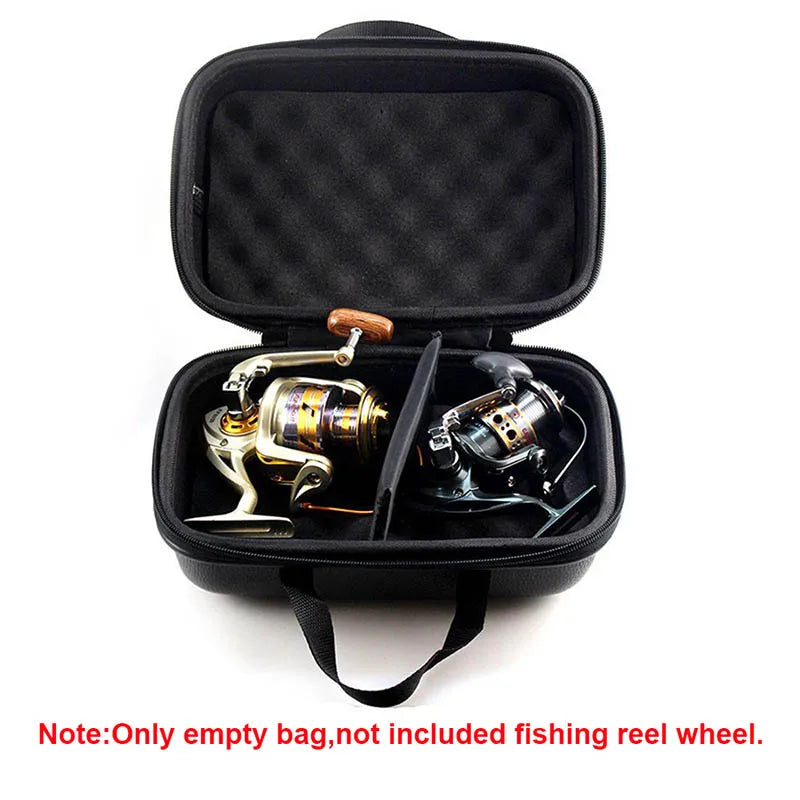 Fishing Tackle Storage Bag Waterproof Holder Pouch Fishing Protective Case Spinning Reel Shockproof Box for 1-2 Fishing Reels