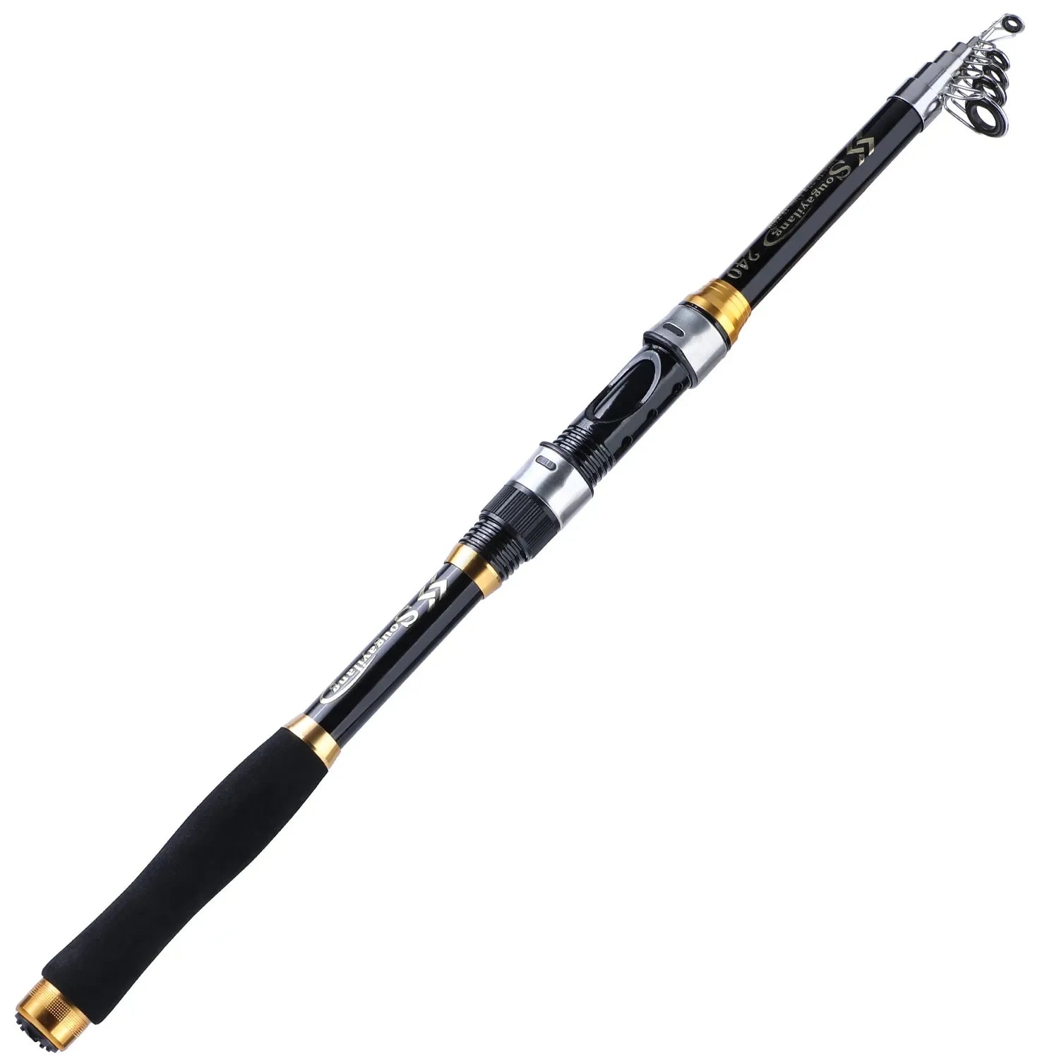 Sougayilang 2.1M 2.4M 2.7M 3.0M Spinning Fishing Rod Ultralight Carbon Fiber Portable Telescopic Fishing Pole for Trout Carp