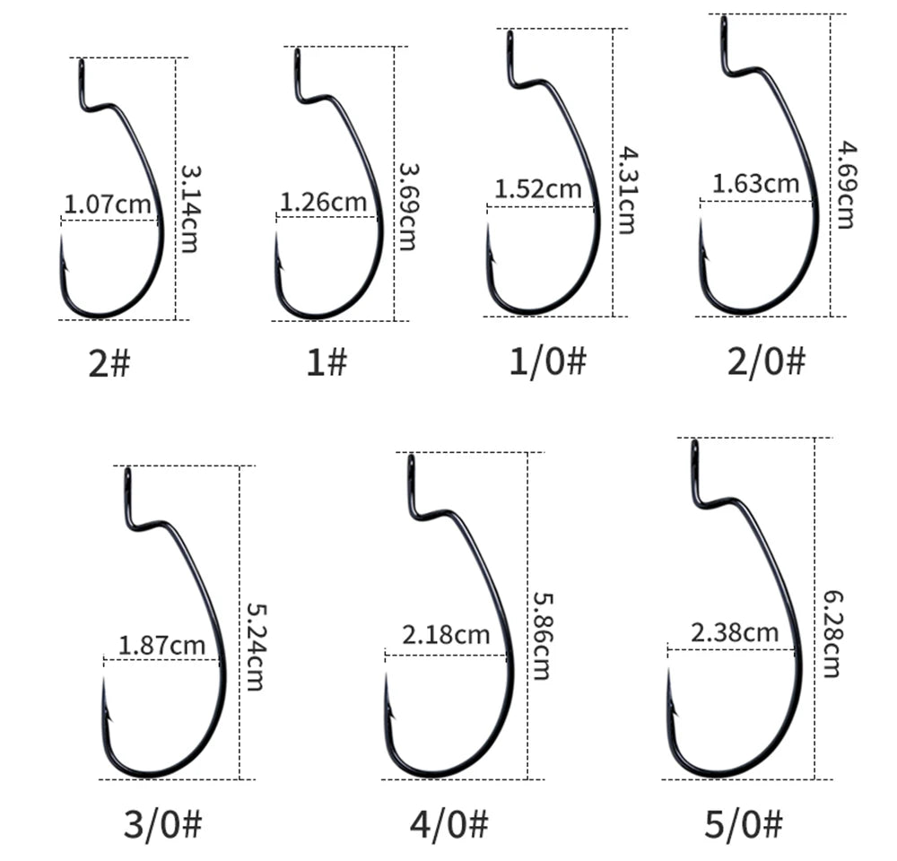 BKK 9003 & 9003CD 3X Strength Wide Gap Sharp Soft Worm Hook Jigging Offset Hooks Crank Baits Fishhook Texas Rig Bass Carp Pesca
