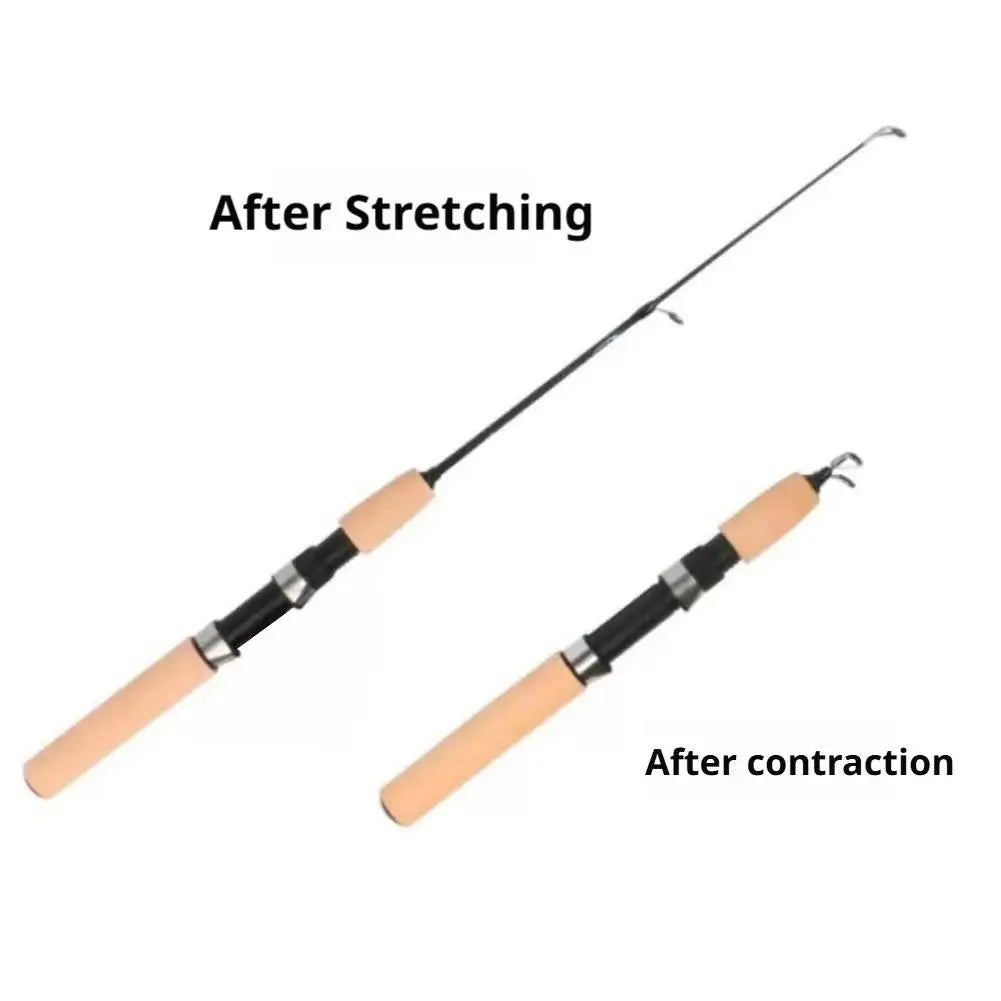 55/65/75cm Ice Fishing Pole Portable Carbon Fish Pole Light Weight River Comfortable Grip Carp Tackle Pesca Fishing Equipment