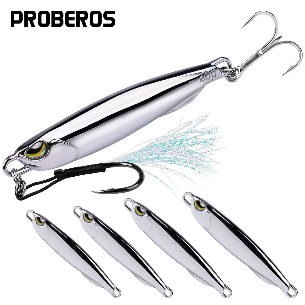 Metal Jig Bait 15g 20g 30g 40g Mackerel Artificial Hard Fish Lure Sinking Far Casting Jigging Bait Spoon Spinnerbait For Fishing