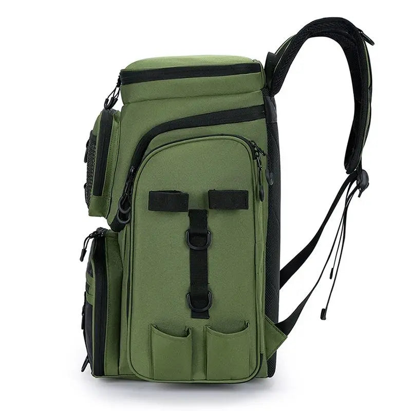 50L Fishing Bag with Rod Holders Chest Bag Fish Tackle Lure Organizer Storage Backpack Outdoor Camping Hiking Large Bagpack