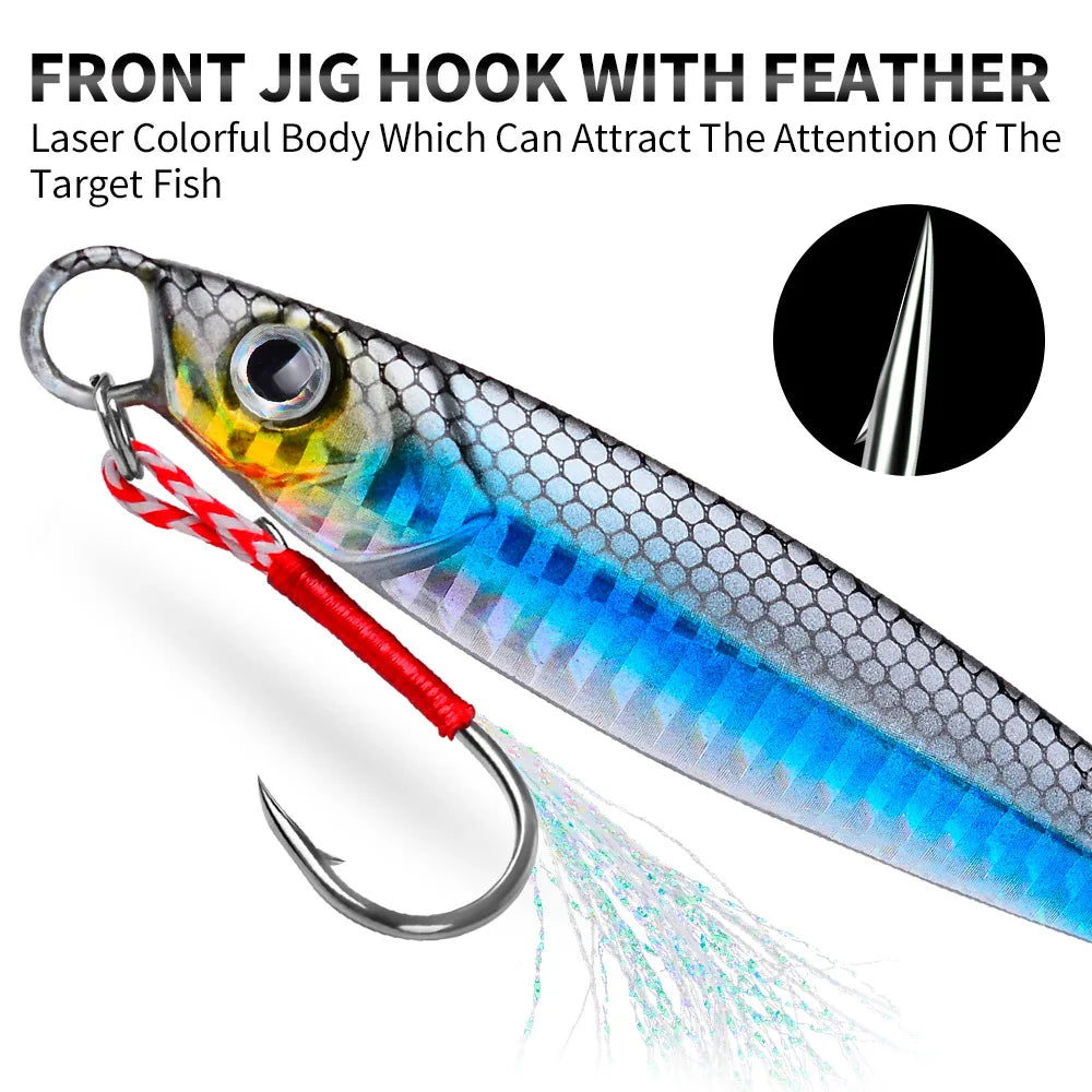 sea jigging lures Metal Jig Ideal for Sea Fishing and Boat Fishing Jigging Pesca Bait Artificial Bait Tackle