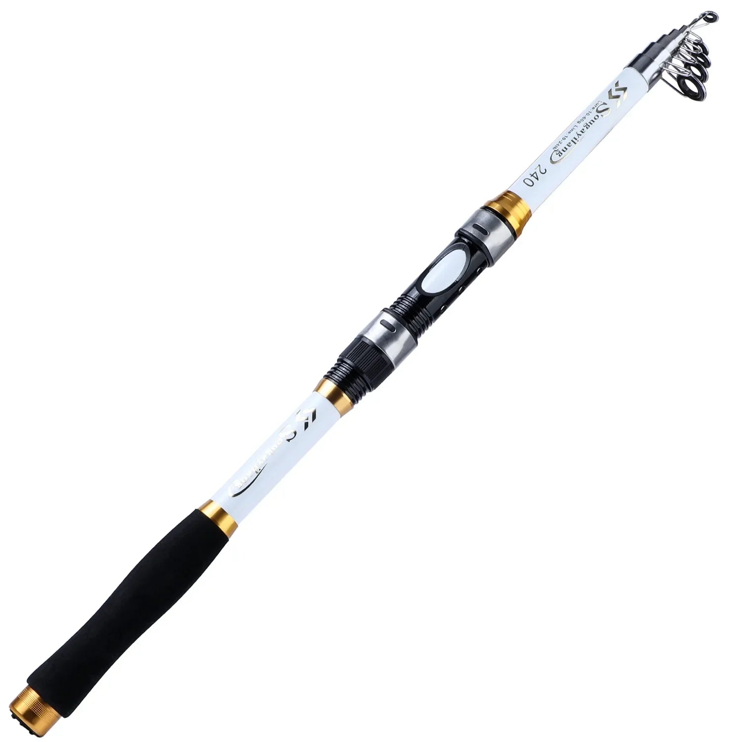 Sougayilang 2.1M 2.4M 2.7M 3.0M Spinning Fishing Rod Ultralight Carbon Fiber Portable Telescopic Fishing Pole for Trout Carp