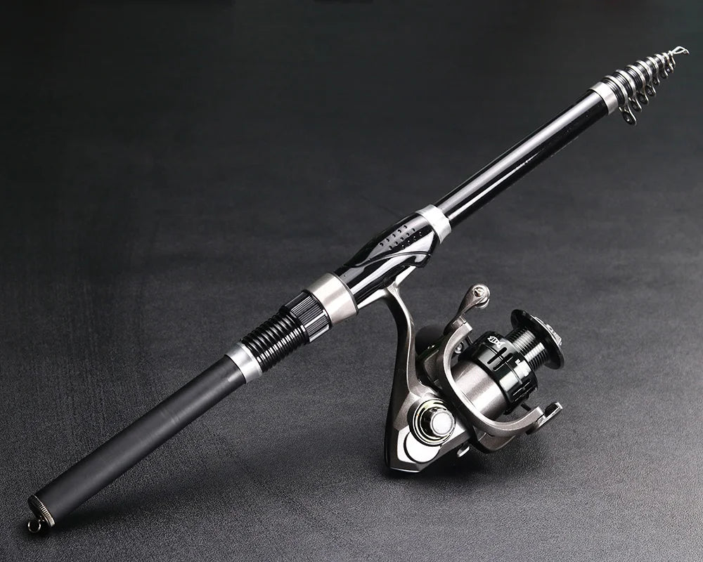 JOSBY Mini Spinning Fishing Rod Telescopic FRP Feeder Ultralight Portable Sea Travel Pole 1.5M 1.8M 2.1M 2.4M 2.7M 3.0M NEW