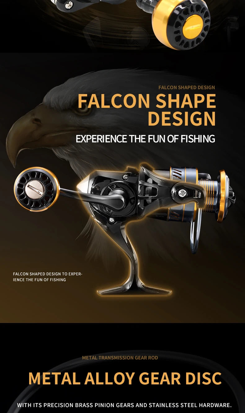 NX Fishing Reel Spinning Reel Metal Reel Cup 10KG Max Drag Power Spinning Wheel High Speed Adapt to Any Water Body