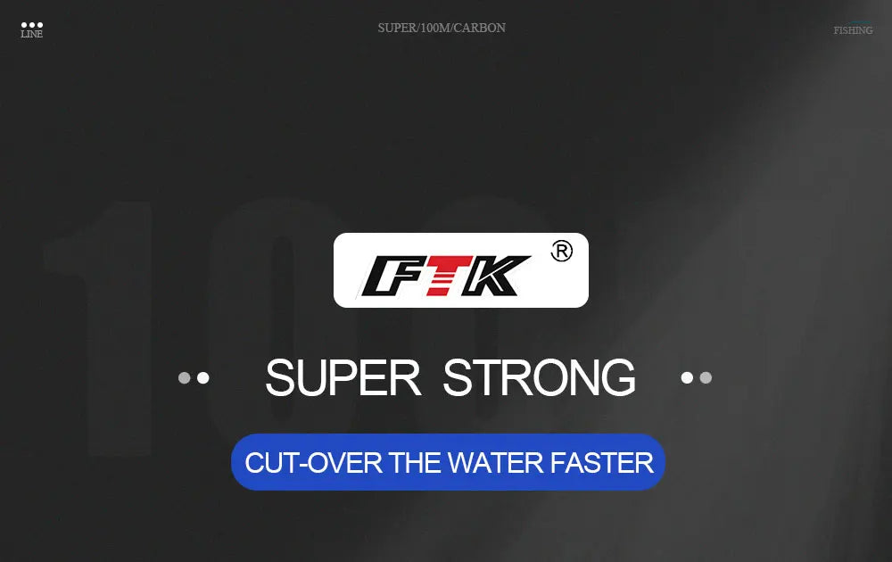 FTK 100M Fluorocarbon Coating Fishing Line 0.14mm-0.5mm 4.13LB-34.32LB Carbon Fiber Monofilament Line Carp Fishing Sinking Line