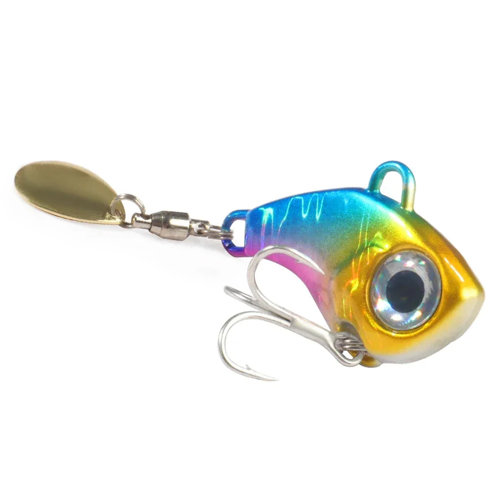 GOBAIT Spinner Bait 10g 20g 30g VIB Spoon Metal Jig Fishing Vibration Tackle Blade Pesca Rotating Spinning Lure Gear Spinnerbait
