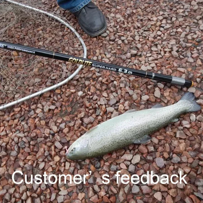 Goture GOLDLITE Hand Rod 3.6-7.2m Telescopic Carbon Fiber Ultralight Saltwater Freshwater Stream Carp Fishing Pole Pesca