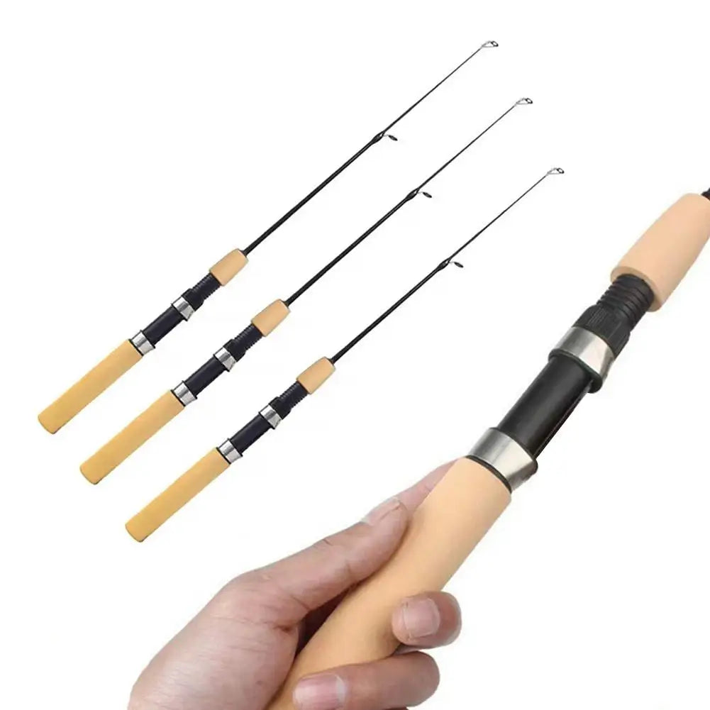 55/65/75cm Ice Fishing Pole Portable Carbon Fish Pole Light Weight River Comfortable Grip Carp Tackle Pesca Fishing Equipment