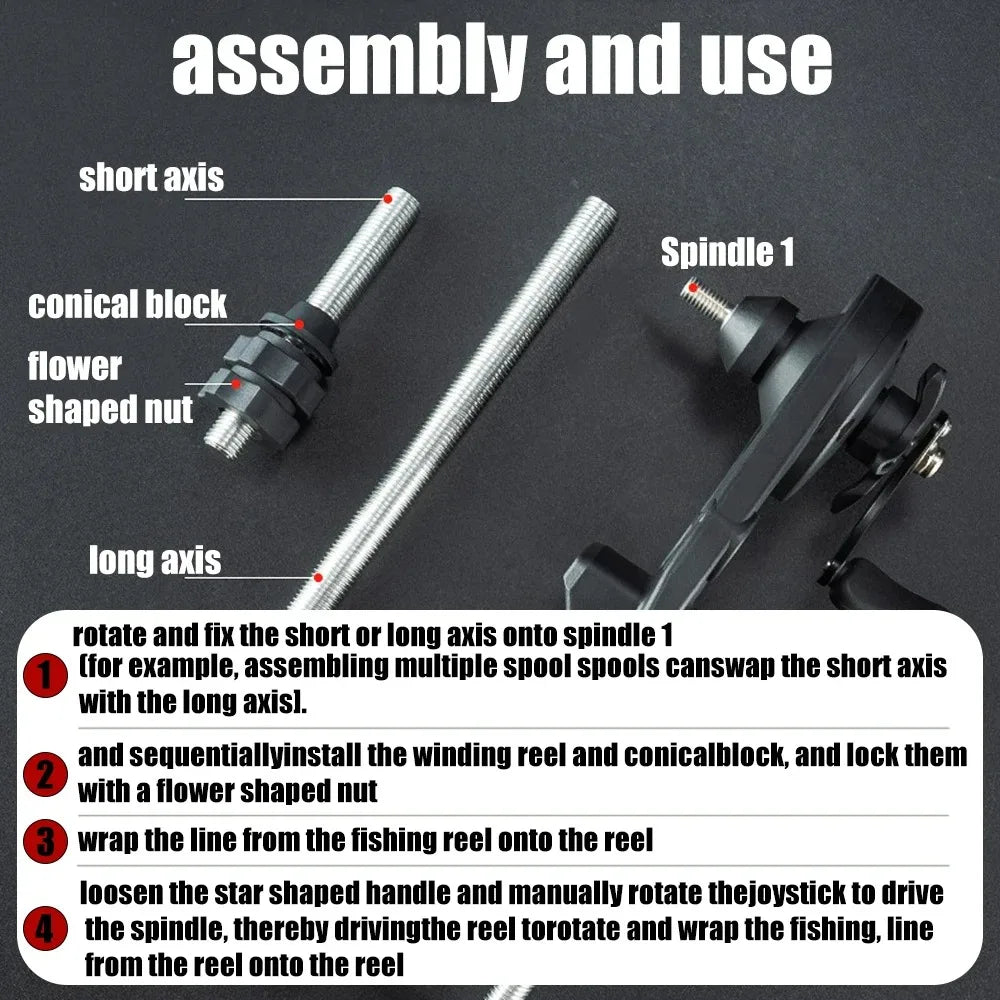 Portable Lightweight Fishing Line Winder Spooler Antirust Sturdy Line Winder fishing accessories For fishing Reel fishing tools