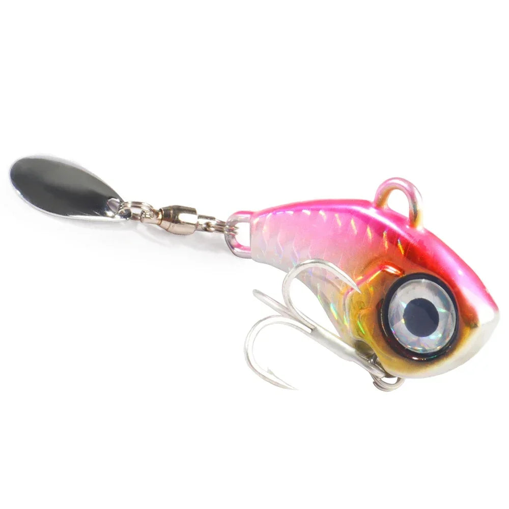 GOBAIT Spinner Bait 10g 20g 30g VIB Spoon Metal Jig Fishing Vibration Tackle Blade Pesca Rotating Spinning Lure Gear Spinnerbait