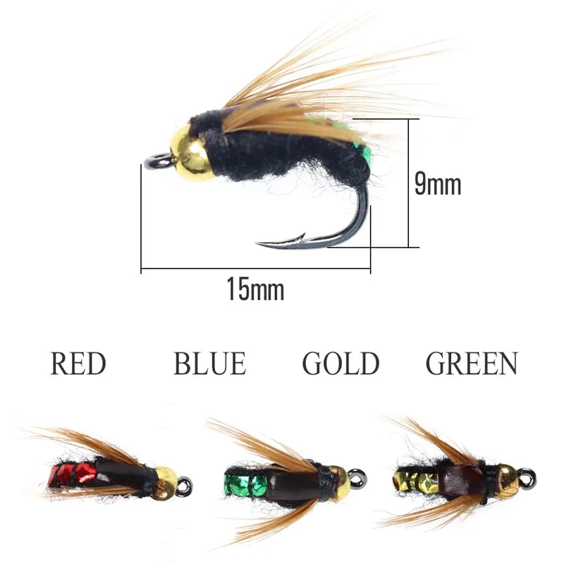 Fly Fishing Kit - Artificial Bait Nymphs & Bugs (Trout Lures) Pack of 4/8/32pcs