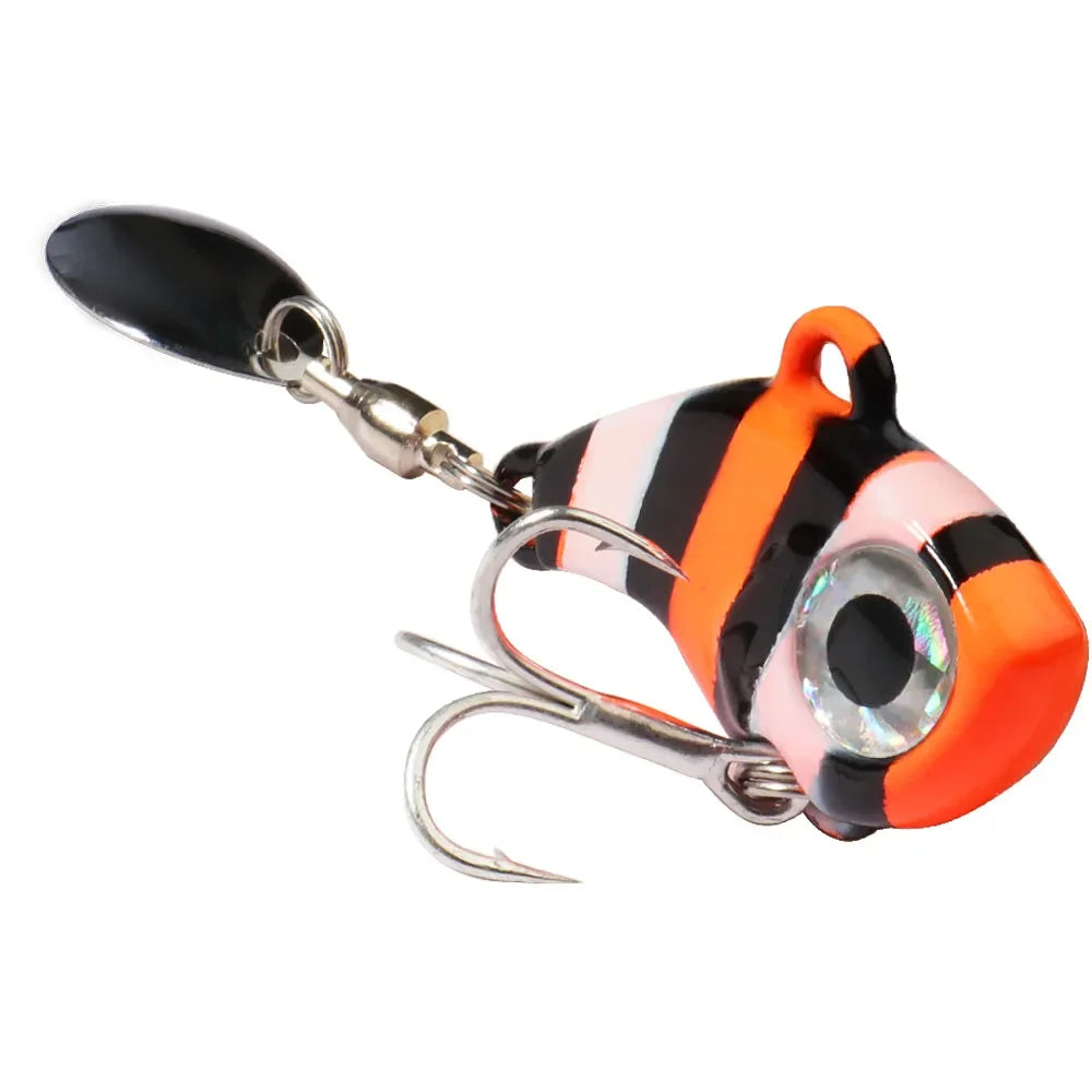 GOBAIT Spinner Bait 10g 20g 30g VIB Spoon Metal Jig Fishing Vibration Tackle Blade Pesca Rotating Spinning Lure Gear Spinnerbait