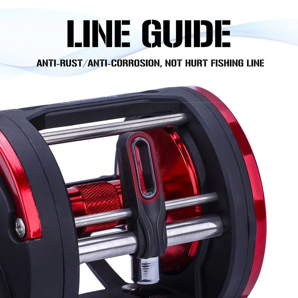 Sougayilang Trolling Fishing Reels Aluminum Alloy Spool Saltwater Drum Fishing Reel 3+1BB 3.8:1 Max Drag 25kg Fishing Tool Pesca