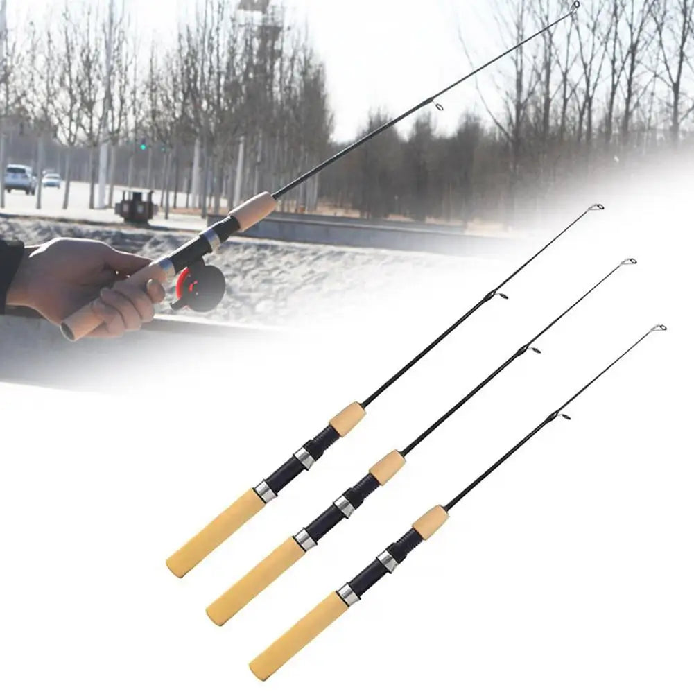 55/65/75cm Ice Fishing Pole Portable Carbon Fish Pole Light Weight River Comfortable Grip Carp Tackle Pesca Fishing Equipment