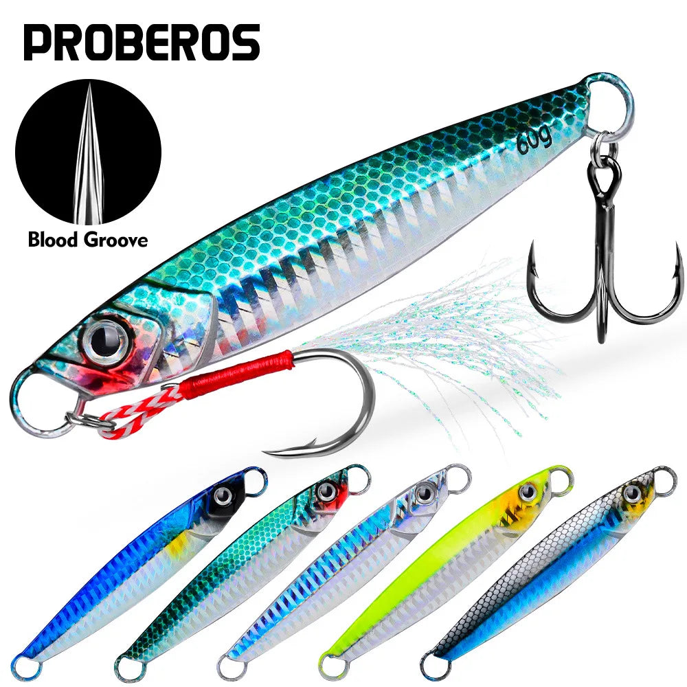 sea jigging lures Metal Jig Ideal for Sea Fishing and Boat Fishing Jigging Pesca Bait Artificial Bait Tackle