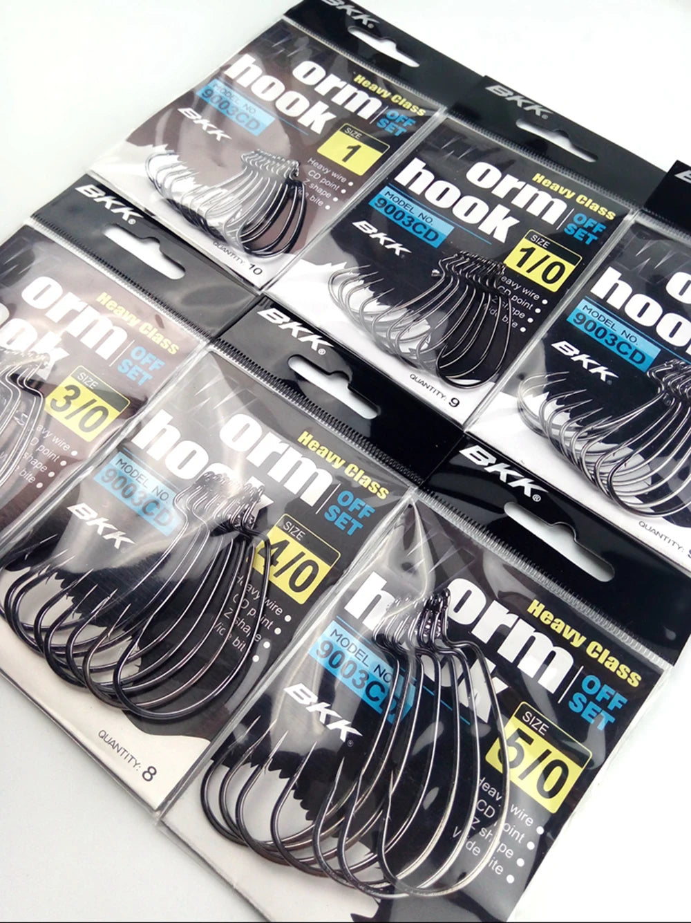 BKK 9003 & 9003CD 3X Strength Wide Gap Sharp Soft Worm Hook Jigging Offset Hooks Crank Baits Fishhook Texas Rig Bass Carp Pesca