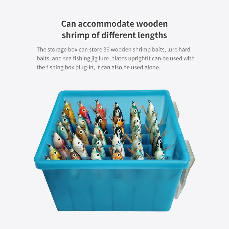 New 36 Grids Plastic Luminous Fishing Tackle Box Hard Lure Storage Box Egi Webfoot Octopus Organizer Squid Jig Bait Container