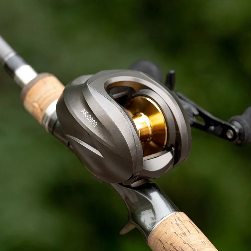 Baitcasting Reel Metal Bearing Aluminum Water Droplet Wheel Anti-explosion Line 7.2:1 High Rotational Speed Ratio Fishing Tackle