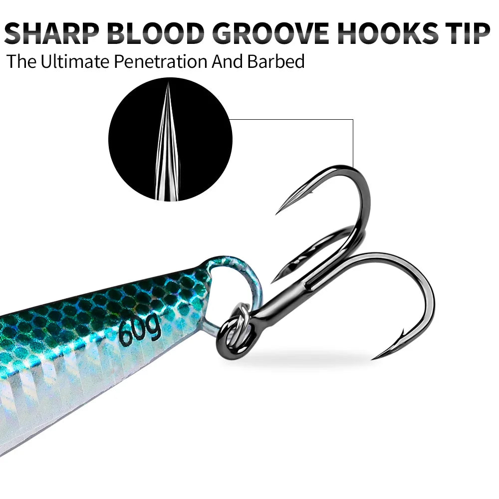 sea jigging lures Metal Jig Ideal for Sea Fishing and Boat Fishing Jigging Pesca Bait Artificial Bait Tackle