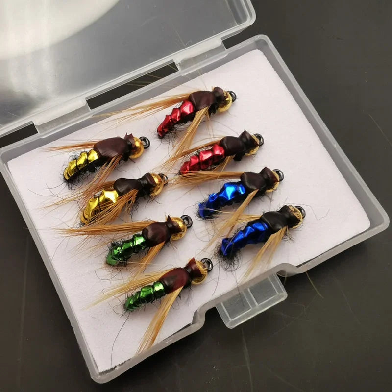 Fly Fishing Kit - Artificial Bait Nymphs & Bugs (Trout Lures) Pack of 4/8/32pcs