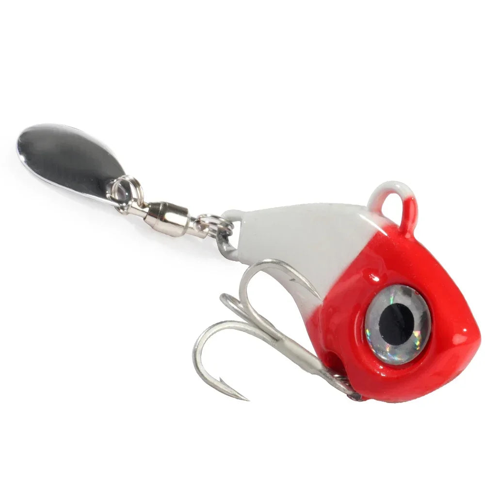 GOBAIT Spinner Bait 10g 20g 30g VIB Spoon Metal Jig Fishing Vibration Tackle Blade Pesca Rotating Spinning Lure Gear Spinnerbait