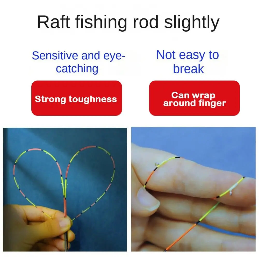 Fiberglass/Carbon Half-titanium Fishing Rod Tip Half/All Titanium Alloy Retractable Carbon Fiber Portable Ice fishing