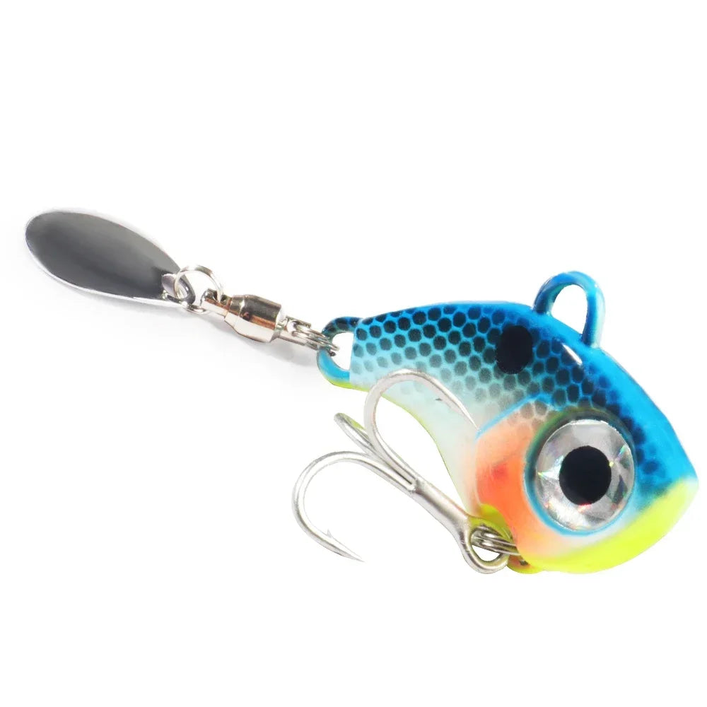 GOBAIT Spinner Bait 10g 20g 30g VIB Spoon Metal Jig Fishing Vibration Tackle Blade Pesca Rotating Spinning Lure Gear Spinnerbait