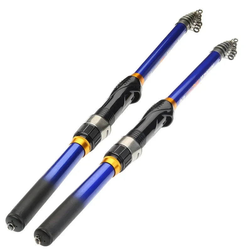 BAKAWA Telescopic Rock Fishing Rod Spinning Fly Carp Feeder Carbon Fiber Pesca 3M 2.7M 2.4M 2.1M 1.8M 1.5M Mini Travel Reel Seat
