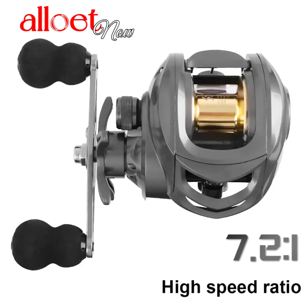 Baitcasting Reel Magnetic Brake System 7.2/1 Gear Ratio High Speed Fishing Reel Right Left Hand Casting Reels for freshwater
