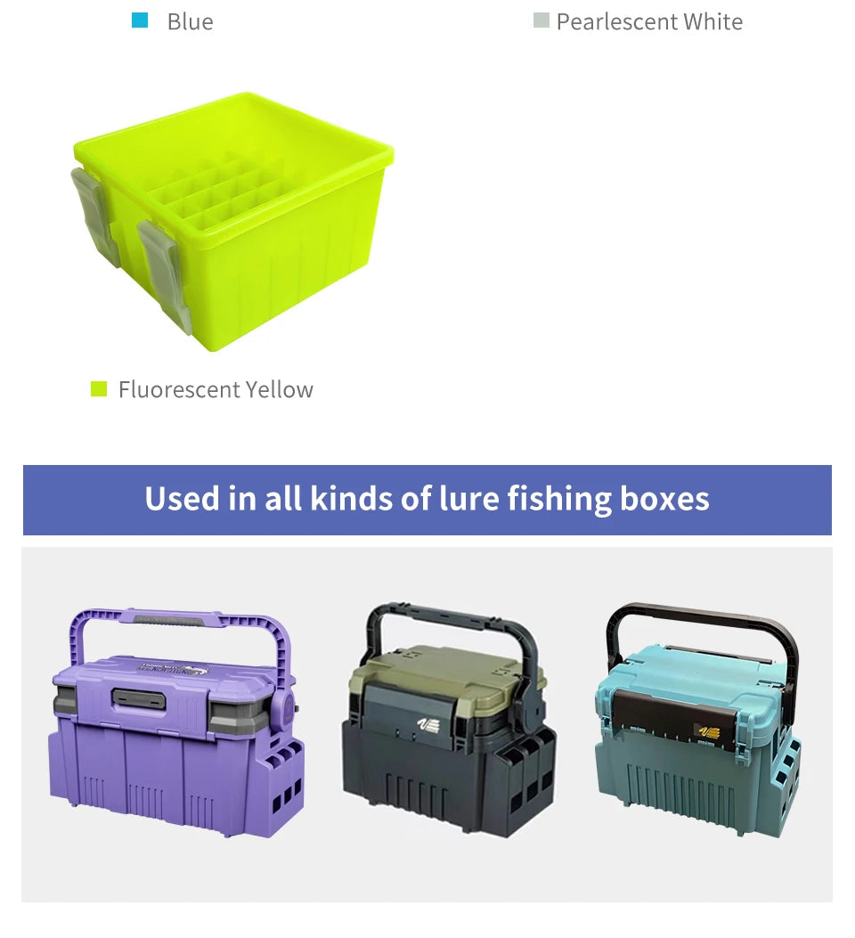 New 36 Grids Plastic Luminous Fishing Tackle Box Hard Lure Storage Box Egi Webfoot Octopus Organizer Squid Jig Bait Container