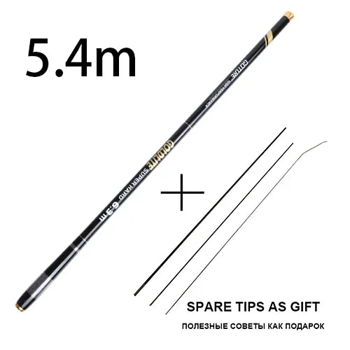 Goture GOLDLITE Hand Rod 3.6-7.2m Telescopic Carbon Fiber Ultralight Saltwater Freshwater Stream Carp Fishing Pole Pesca