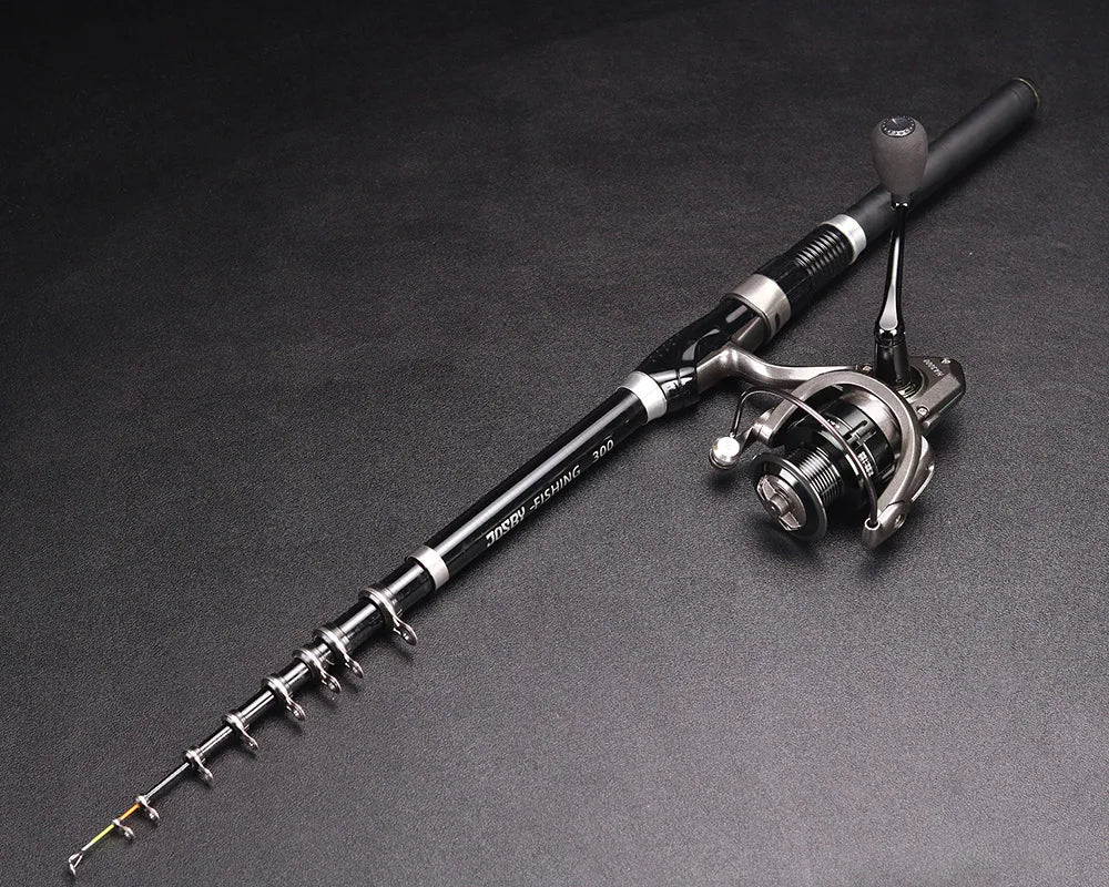 JOSBY Mini Spinning Fishing Rod Telescopic FRP Feeder Ultralight Portable Sea Travel Pole 1.5M 1.8M 2.1M 2.4M 2.7M 3.0M NEW