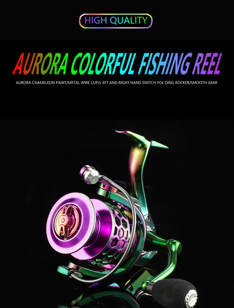 ZWICKE All Metal Imitation Wheel 15KG Max Drag Power 14+1 Ball Bearings Fishing Reel Fishing Rod Fishing Gear Spinning Wheel