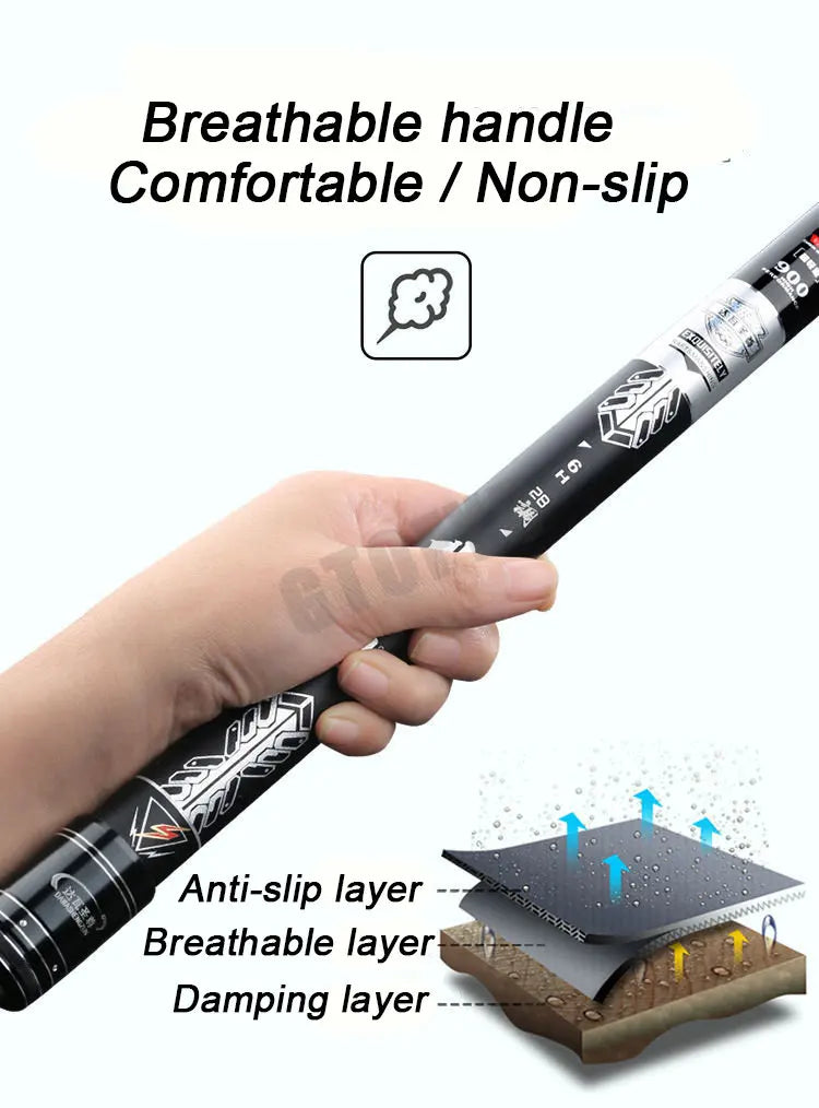 High Quality Carbon Super Light Fishing Rod Positionable Fiber Telescopic Handle Stream Pole 3.6M4.5M7.2M8M9M10M Travel Carp Rod