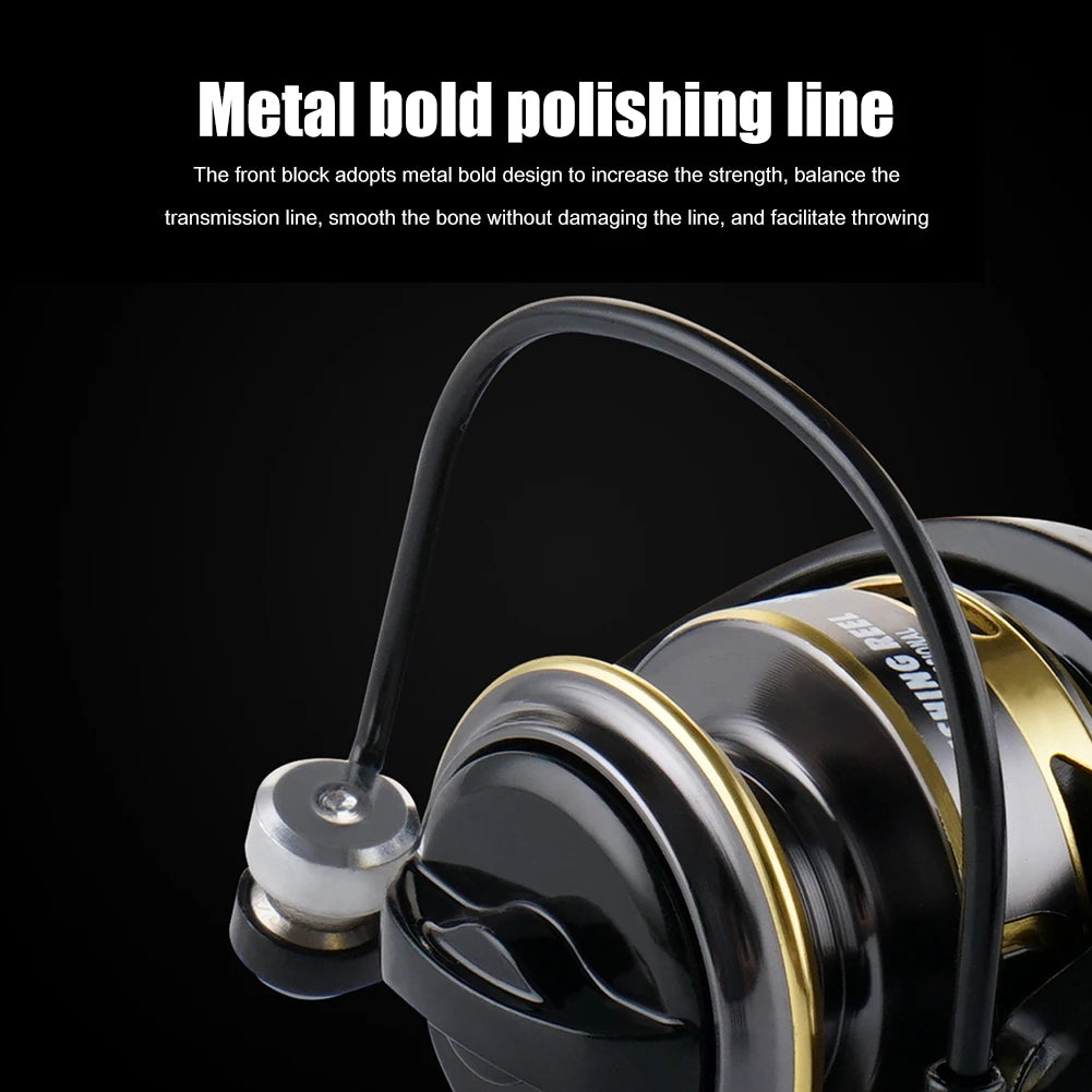 Lightweight Spinning Reel ZP 500/800 Series Small Fishing Reel Gear Ratio 5.2:1 Metal Fishing Spinning Wheel for Carp Fishing