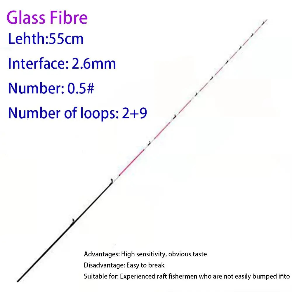 Fiberglass/Carbon Half-titanium Fishing Rod Tip Half/All Titanium Alloy Retractable Carbon Fiber Portable Ice fishing