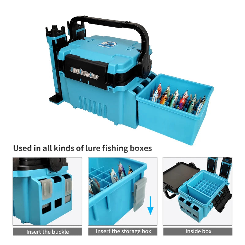New 36 Grids Plastic Luminous Fishing Tackle Box Hard Lure Storage Box Egi Webfoot Octopus Organizer Squid Jig Bait Container