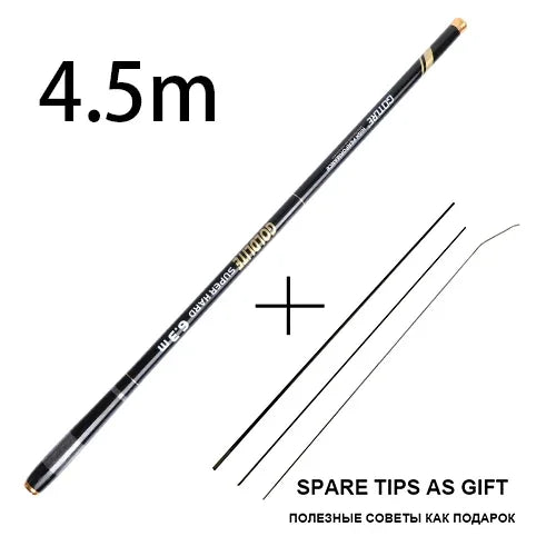 Goture GOLDLITE Hand Rod 3.6-7.2m Telescopic Carbon Fiber Ultralight Saltwater Freshwater Stream Carp Fishing Pole Pesca